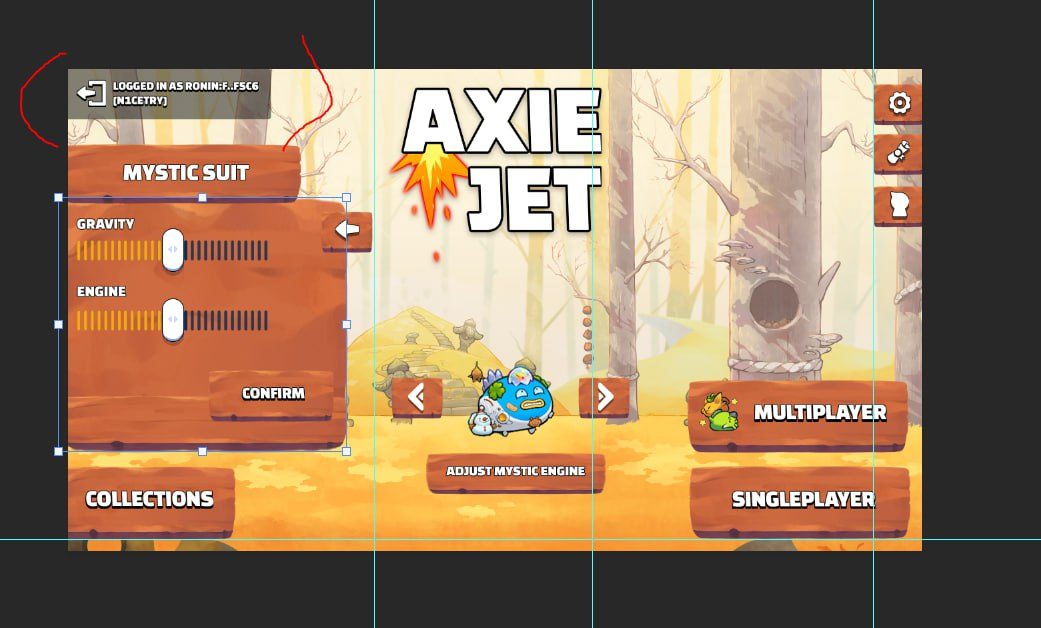 Photoshop source file for the game mode selection menu